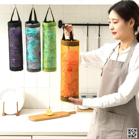 Kitchen Plastic Trash Bag Holder